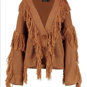 BNWT Boohoo Fringe cardigan